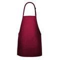 F33 Signature Burgundy No Pocket Bib Apron w/ Neck Adjustment